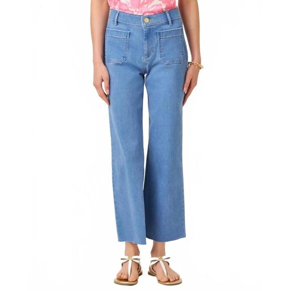 LILLY PULITZER Denim - NEW LILLY PULITZER harleen high rise crop jean in rosanna wash